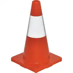 Walmart Global Industrial 708139 18 in. Traffic Cone - Reflective - Solid Orange Base - 2.5 lbs offer