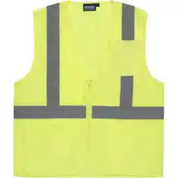 Walmart ERB Aware Wear S363P ANSI Class 2 Economy Mesh Safety Vest Zipper Closure M Lime offer