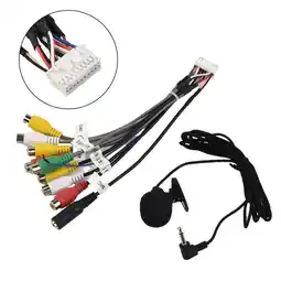 Walmart 20-PIN Car Auto Stereo Radio RCA Output Wire Aux-in Adapter Cable +MIC Universal offer