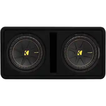 Walmart Kicker 50DCWC102 Dual CompC 10-inch Subwoofers in Vented Enclosure, 2-Ohm offer