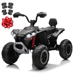 Walmart 24V 2 Seater 4WD Ride on Toys ATV for Kids 4*200W 4-Wheeler Quad w/ MP3 LED Lights Music, Black offer