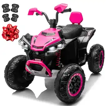 Walmart 24V 2 Seater 4WD Ride on Toys ATV for Kids 4*200W 4-Wheeler Quad w/ MP3 LED Lights Music, Black offer