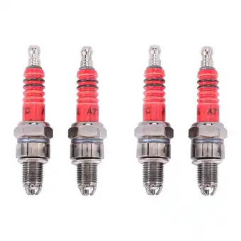 Walmart Pack of 4 3 Electrode Spark Plug A7tc for 50cc 110cc 125cc 150cc Atv Scooter Dirt Bike Go Kart offer