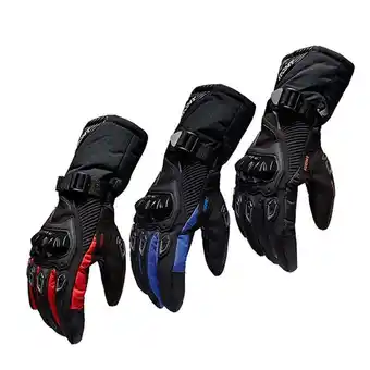 Walmart 1Pair Winter Leather Thermal Biker Motorbike Motorcycle Waterproof Glove Outdoor offer