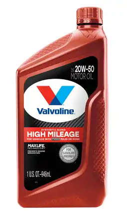 Walmart Valvoline High Mileage 20W50 Qt offer