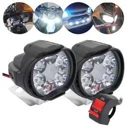 Walmart Willstar 2X Motorcycle LED Spot Lights Motorbike Headlight Fog Front Head Lamp 6Bulbs WH offer