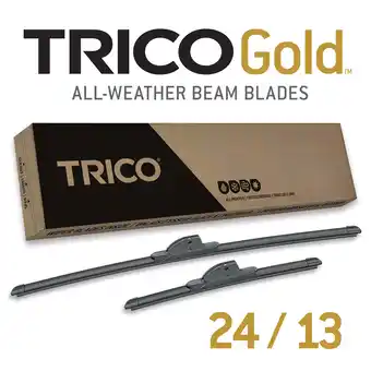 Walmart TRICO Gold 2 Pack All Weather Automotive Replacement Wiper Blades 24 and 13 Inch (18-2413) offer