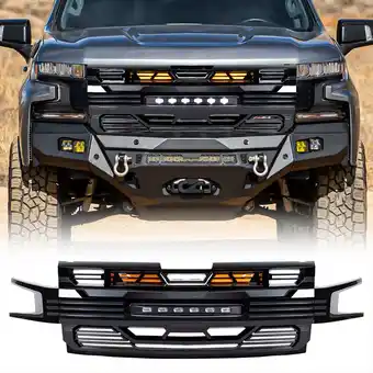 Walmart American Modified Armor Grille 2019-2021 Chevy Silverado 1500, Glossy Black offer