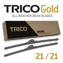 Walmart TRICO Gold 2 Pack All Weather Automotive Replacement Wiper Blades 21 and 21 Inch (18-2121) offer