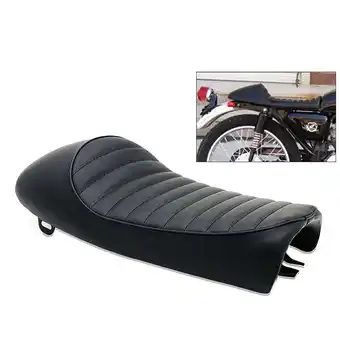 Walmart Motorcycle Black Brat Seat Cafe Racer Vintage Cushion Saddle CB CB200 CB350 CB400SS offer