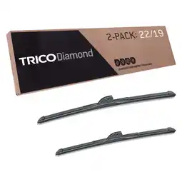 Walmart TRICO Diamond 2 Pack, 22 and 19 High Performance Replacement Windshield Wiper Blades (25-2219) offer