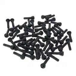 Walmart jiaping 100pcs Snap-In Black Rubber Valve Stems TR414 for Tubeless 0.453inch 11.5mm Rim offer