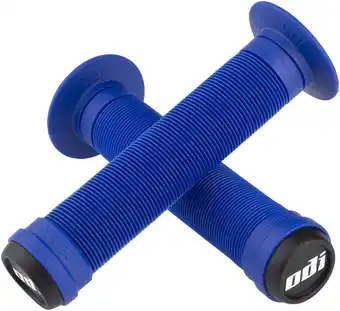 Walmart ODI Longneck ST Grips 135mm Blue Flangeless Mushroom Rib Pattern offer