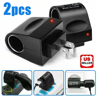 Walmart 110V- 220V AC Wall Plug To 12V DC Car Cigarette Lighter Converter Socket Adapter offer