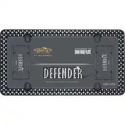 Walmart Cruiser Accessories 58153 License Plate Frame - Defender, Matte Black/Chrome Metal offer