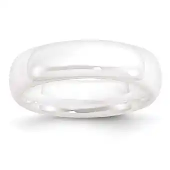 Walmart Ceramic White 6mm Polished Band Ring Size 7.5 - Band Style Ring for Women and Men offer