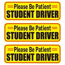 Walmart 3pcs PVC Student Driver Sticker Student Driver Reflective Magnet for Car Auto offer