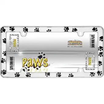 Walmart Cruiser Accessories 23033 Paws License Plate Frame - Chrome offer