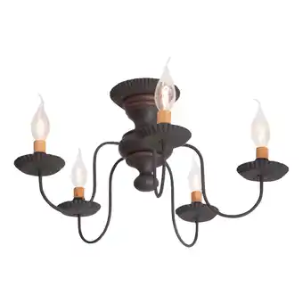 Walmart Irvins Country Tinware Irvin's Country Tinware Thorndale Ceiling Light in Hartford Black with Red offer