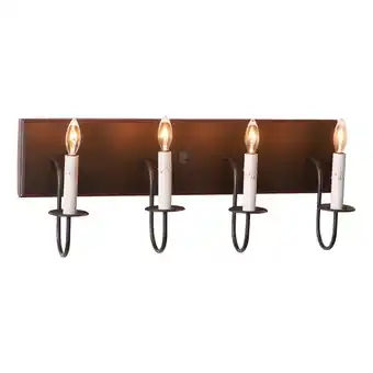 Walmart Irvins Country Tinware 4-Light Vanity Light in Rustic Black offer