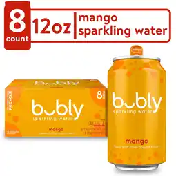 Walmart bubly Mango Sparkling Water, 12 fl oz, 8 Pack Cans offer