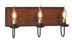 Walmart Irvins Country Tinware Three Arm Vanity Light in Hartford Pumpkin offer