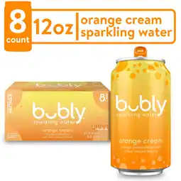 Walmart bubly Orange Creamsicle Sparkling Water, 12 fl oz, 8 Pack Cans offer