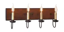 Walmart Irvins Country Tinware Four Arm Vanity Light in Hartford Pumpkin offer