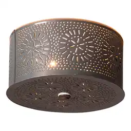 Walmart Irvins Country Tinware Irvin's Country Tinware Round Ceiling Light with Chisel in Country Tin offer