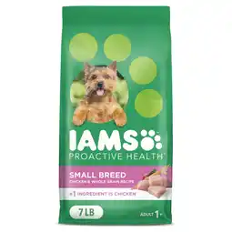 Walmart Iams Proactive Health Small Breed Adult Dry Dog Food with Real Chicken, 7 lb Bag offer