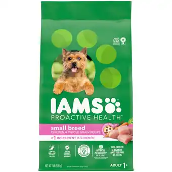 Walmart Iams Proactive Health Small Breed Adult Dry Dog Food with Real Chicken, 7 lb Bag offer