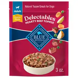 Walmart Blue Buffalo Delectables Natural Wet Dog Food Toppers, Hearty Beef, 3-oz Pouch offer