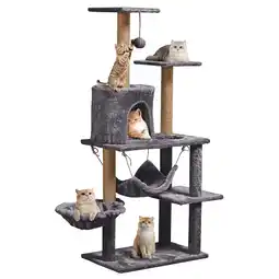 Walmart ZephyPaws Cat Tree for Large Cats,52Tall Cat Tower Condo with Scratching Post for Indoor Cats,Gray offer