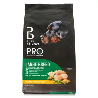 Walmart Pure Balance Pro+ Large Breed Chicken & Brown Rice Recipe Dry Dog Food, 16 lbs offer