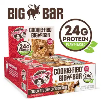 Walmart Lenny & Larry's Cookie-fied Big Bar, Chocolate Chip Cookie Dough - 12ct offer