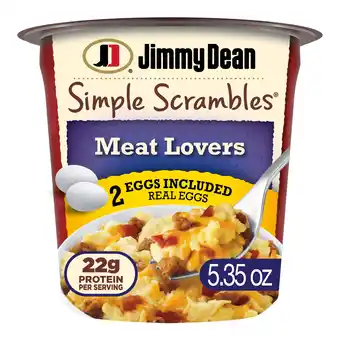 Walmart Jimmy Dean Simple Scrambles Meat Lovers, 5.35 oz offer