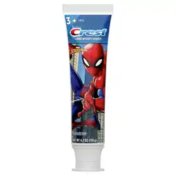 Walmart Crest Kid's Toothpaste, featuring Marvel's Spiderman, Strawberry Flavor, 4.2 oz offer