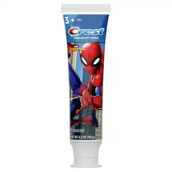 Walmart Crest Kid's Toothpaste, featuring Marvel's Spiderman, Strawberry Flavor, 4.2 oz offer