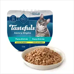 Walmart Blue Buffalo Tastefuls Savory Singles Wet Cat Food Paté, 2.6-oz. Twin Pack, Tuna offer