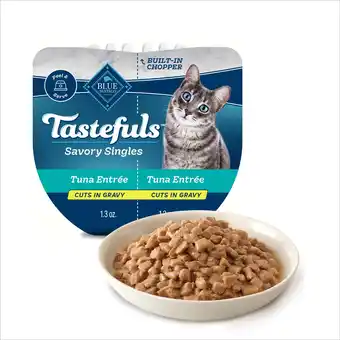 Walmart Blue Buffalo Tastefuls Savory Singles Wet Cat Food Paté, 2.6-oz. Twin Pack, Tuna offer