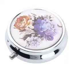 Walmart yotijay Vintage Floral Round Box Pocket 1.7 inches Tablet Holder Organizer offer