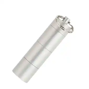 Walmart 1Pc Alloy Mini Pills Bottle Aluminum Alloy Phial Three-grid Medicine Bottle offer