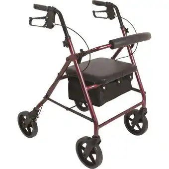 Walmart Rollator Aluminum Height Adjustable Black offer