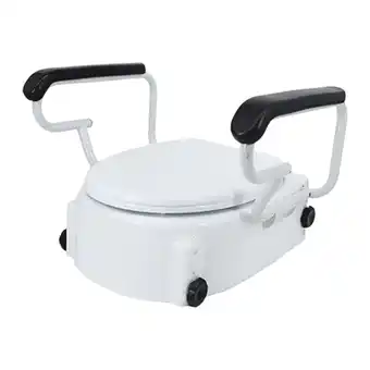 Walmart yotijay Raised Toilet Seat Riser Anti Slip with Lid for Disabled Elderly Handicapped offer