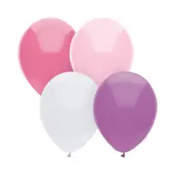 Walmart Way to Celebrate 12 Assorted Color Latex Girls Balloons, 72 Count, All Ages offer