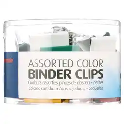 Walmart Officemate Medium Binder Clips, Assorted Colors, 24 Clips per Tub (31029) offer