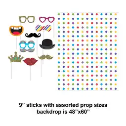 Walmart Kids Party Photo Booth Props, 11 Pieces New by Way to Celebrate offer