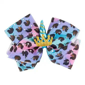 Walmart Afro Unicorn 8 Light Up Multicolor Bow, Clip Closure offer