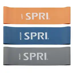 Walmart SPRI Flat Resistance Band Loop Kit, 3 Pack (Light, Medium, Heavy) offer