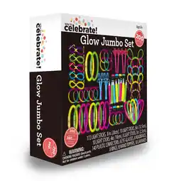 Walmart Way to Celebrate! Multicolor Jumbo Glow Party Favors Set, 200 Pieces, 8.5in.x8.75in.x2.5in., 1.2 kg offer